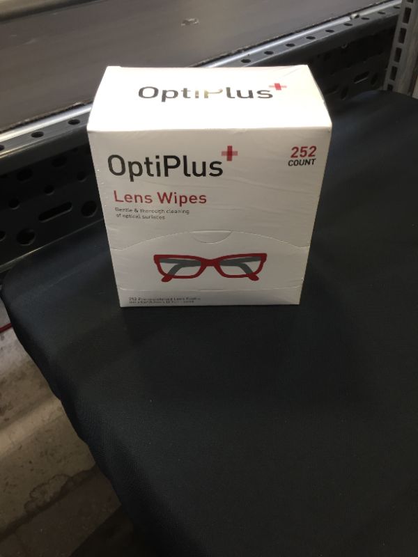 Photo 2 of 100 Pre-moistened OptiPlus Lens Wipes Gentle Cleaning for Optical Surfaces