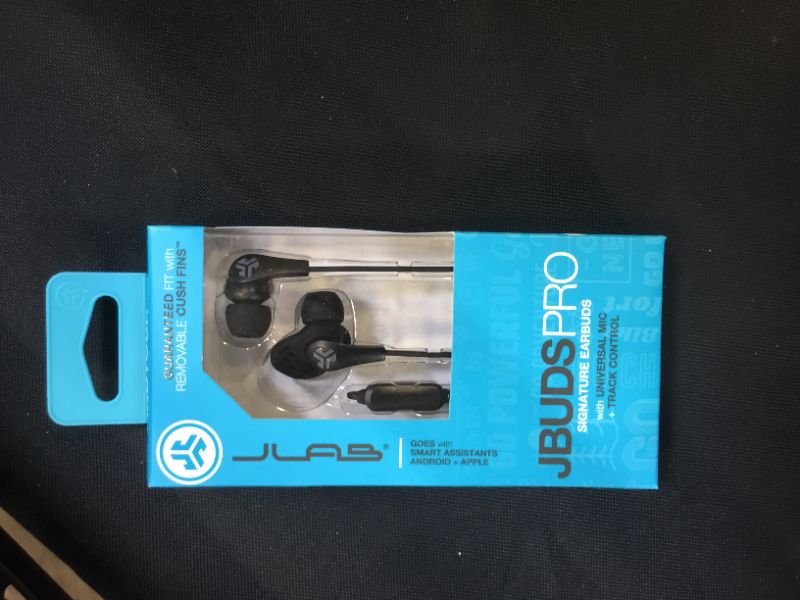Photo 2 of JLab Audio JBuds Pro Signature Earbuds | Titanium 10mm Drivers | Music Controls, Universal Mic | Custom Fit with Cush Fins | Black