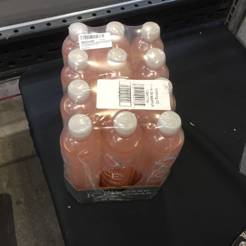 Photo 2 of Sparkling Ice, Pink Grapefruit Sparkling Water, with Antioxidants and Vitamins, Zero Sugar, 17 fl oz Bottles (Pack of 12) EXP