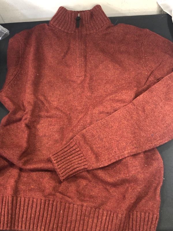 Photo 1 of MENS SWEATER RED SIZE SMALL MID ZIPPER 