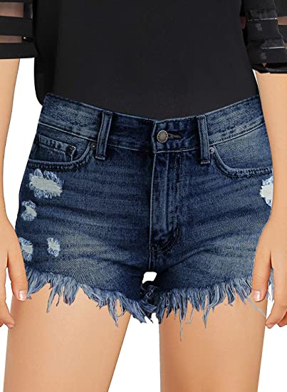 Photo 1 of GRAPENT Girls Ripped Frayed Raw Hem Shorts Pockets Denim Jeans Shorts 4-13 Years
 SIZE M