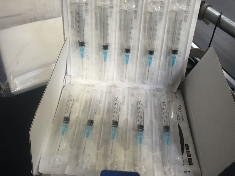 Photo 2 of 3ml Syringe with Needle - 23G, 1" Needle 50-Pack
