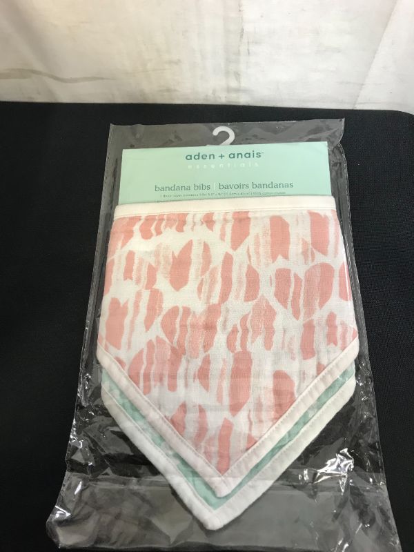 Photo 2 of Aden by Aden + Anais Baby Girls 2-Pack Cotton Printed Bandana Bibs

