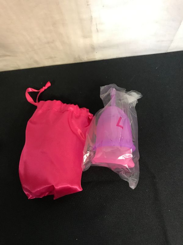 Photo 3 of Aneer Menstrual Cup Moon Cup Tampon and Pad Alternative, Set of 2 Cups, 1 Large 1 Small Period Cup with 2 Carry Bags, Always Stayfree (Small & Large Set)
