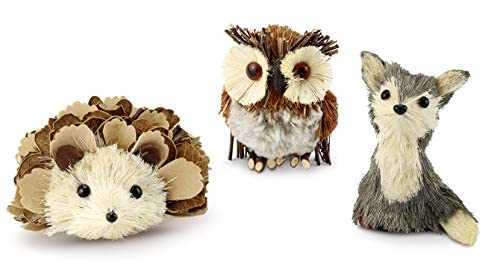 Photo 1 of AuldHome Woodland Friends Figurines (Set of 3); Forest Animals Decor for Fall, Christmas, Winter and Themed Decor or Parties
