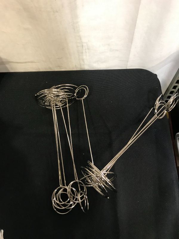 Photo 1 of 10 Pack 8.75 inch Tall Table Number Holders Place Card Holder Table Picture Holder Wire Photo Holder Clips Picture Memo Note Photo Stand (Silver)
