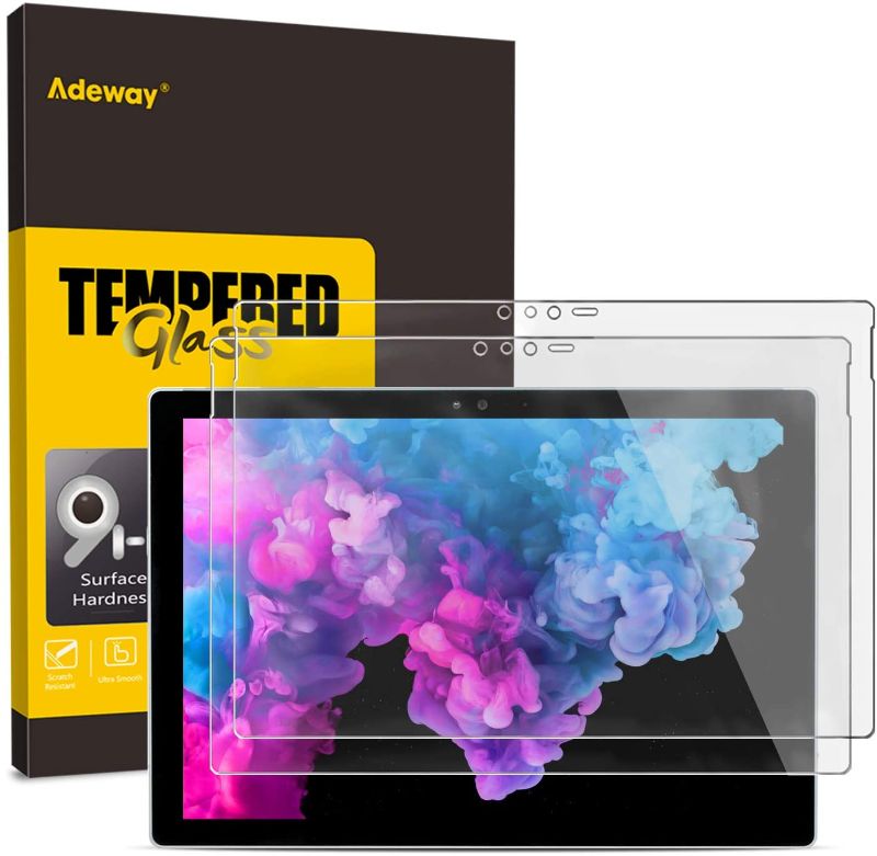 Photo 1 of Adeway Tempered Glass Screen Protector for Surface Pro 6/5/4 (12.3 inch), Premium HD Clear, High Sensitivity, Scratch-Resistant, Anti-Glass.
