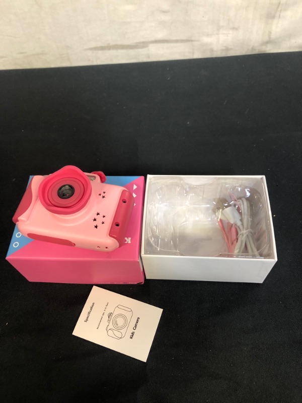 Photo 2 of Mini Kids Camera Toys for Toddler, CAMFUN Digital Video Camera with 32GB SD Birthday Gift Toys for 3 4 5 6 7 8 9 10 11 12 Years Old Boys Girls, Pink
