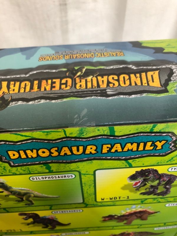 Photo 2 of 2 Pack Electronic Walking Dinosaur Toy with LED Light Up Eyes, Roaring Sound, Realistic Spinosaurus and Stegosaurus, Dinosaur Party Favors, Dinosaur Toy for Kids Boys Girls Ages 3 4 5 6 7 Year Old
