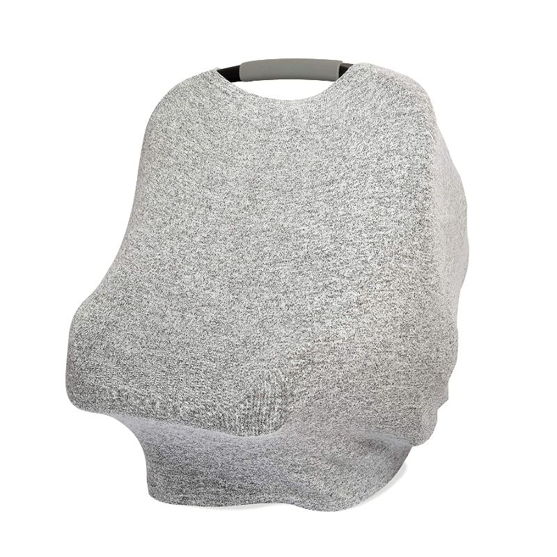 Photo 1 of aden + anais Snuggle Knit 6-in-1 Stretchy Multi-Use Cover for Car Seat, Nursing, Cart, Baby Swing, High Chair, Infinity Scarf, Heather Grey
