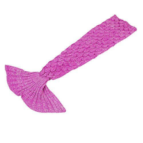 Photo 1 of JR.WHITE Mermaid Tail Blanket Kids, Hand Crochet Snuggle Mermaid, All Seasons Seatail Sleeping Bag Blanket (Shocking Pink)
 ADULT SIZE, SIZE UNKNOWN 