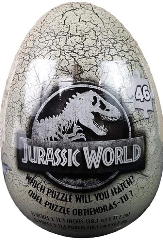 Photo 1 of Cardinal Games Jurassic World 46-Piece Mystery Puzzle in Egg Packaging
