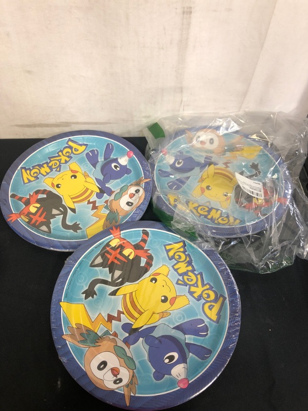 Photo 2 of American Greetings Pokemon Party Supplies, Paper Dinner Plates (8-Count)
 3 COUNT 