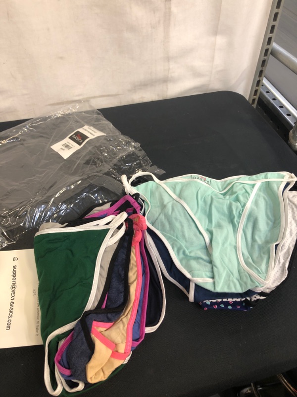 Photo 3 of Sexy Basics Womens 12 Pack String Bikini Briefs,Size Medium, Assorted PrintsM, COLOR AND PRINT MAY VARY 
 SIZE M