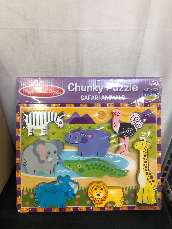 Photo 2 of Melissa & Doug Safari Wooden Chunky Puzzle (8 pcs)
