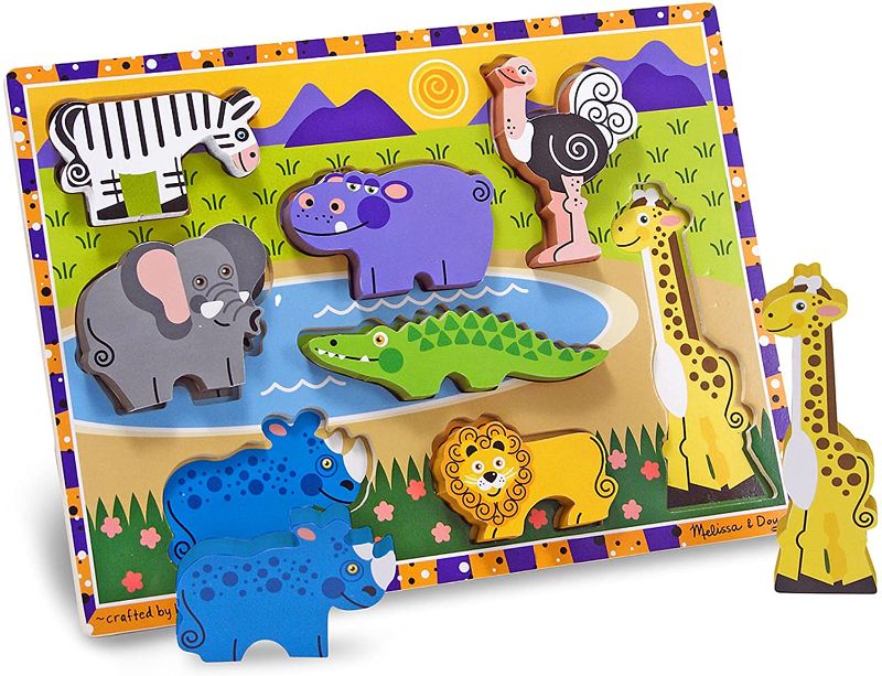 Photo 1 of Melissa & Doug Safari Wooden Chunky Puzzle (8 pcs)
