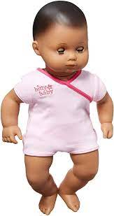 Photo 1 of American Girl - Bitty Baby Doll Medium Skin Dark Brown Hair Brown Eyes BB5 with Pink Bodysuit
