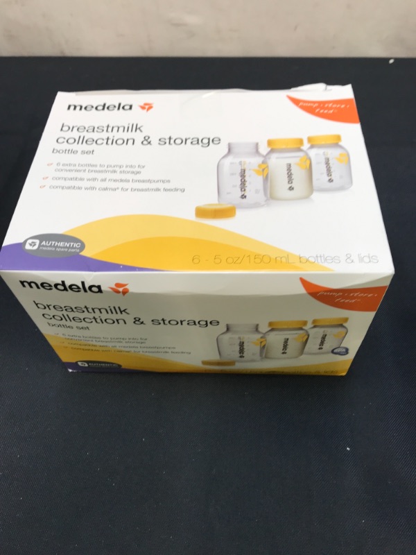 Photo 1 of Medela Breast Milk Collection and Storage Bottles, 6 Pack, 5 Ounce Breastmilk Container, Compatible with Medela Breast Pumps and Made Without BPA
