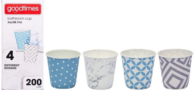 Photo 1 of Goodtimes Bathroom Cups, 3 oz 200 ea, Assorted designs (1, Contemporary)
