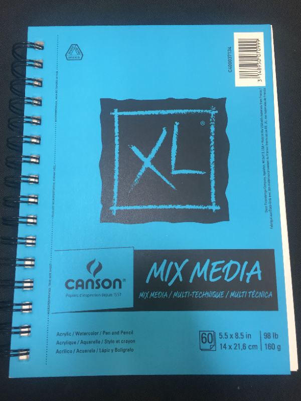 Photo 3 of American Choice XL Series Mix Paper Pad, Heavyweight, Fine Texture, Heavy Sizing for Wet or Dry Media, Side Wire Bound, 98 Pound, 5.5 x 8.5 in, 60 Sheets, 5.5"X8.5"
