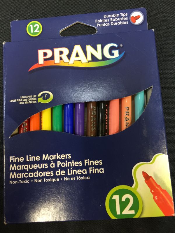 Photo 2 of Prang 80714 Colors Fine Point Washable Markers 12 Assorted
