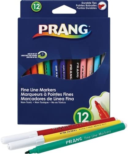 Photo 1 of Prang 80714 Colors Fine Point Washable Markers 12 Assorted
