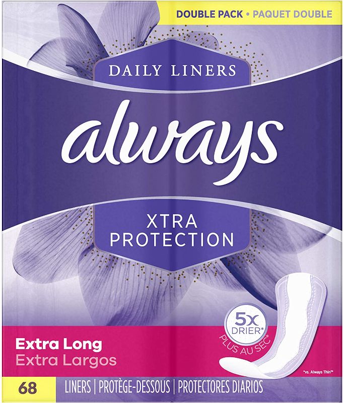 Photo 1 of Always Xtra Protection Extra Long Daily Liners 68 Count
