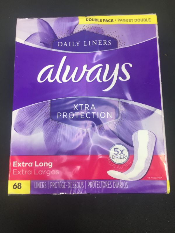 Photo 2 of Always Xtra Protection Extra Long Daily Liners 68 Count

