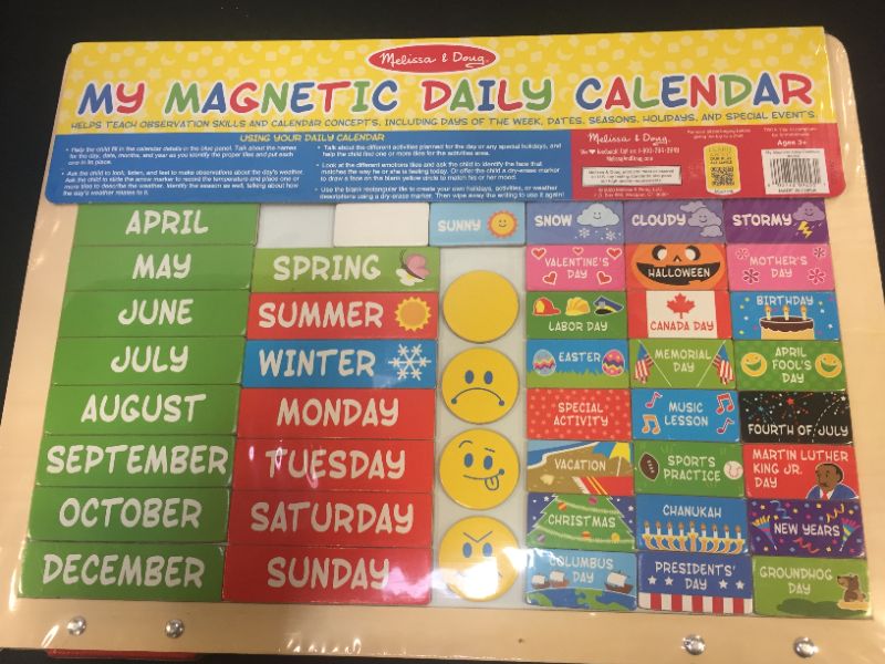 Photo 2 of Melissa & Doug My First Daily Magnetic Calendar
