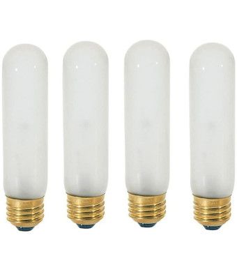 Photo 1 of 40T10/120V -Tubular - 120V - Medium (E26) Base - Incandescent Light Bulb (Frosted, 40 WATT-4 Pack)
