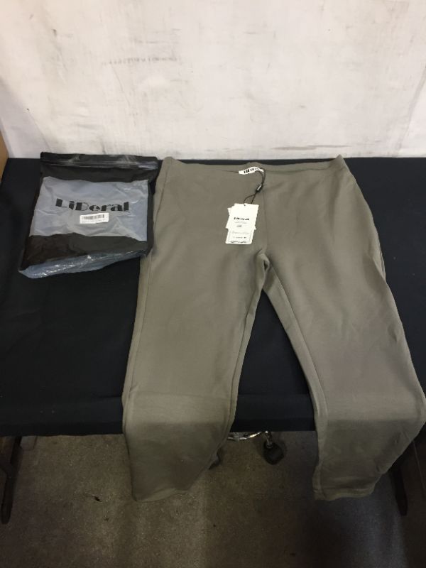 Photo 2 of Dmsky Leggings for Women High Waisted, Soft Stretchy Tummy Control Butt Lifting Full Length Yoga Pants Olive, XL