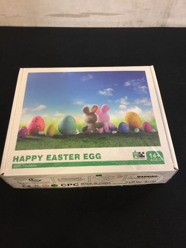 Photo 2 of GIK Health Easter Jigsaw Puzzles with Colorful Fun Easter Eggs,Bunny,Rabbit,Spring Flowers,Unique 1000 Piece Hard Paper Puzzle Games for Adults,Kids,Seniors,Wall Decor Home Decoration,Family Activity
