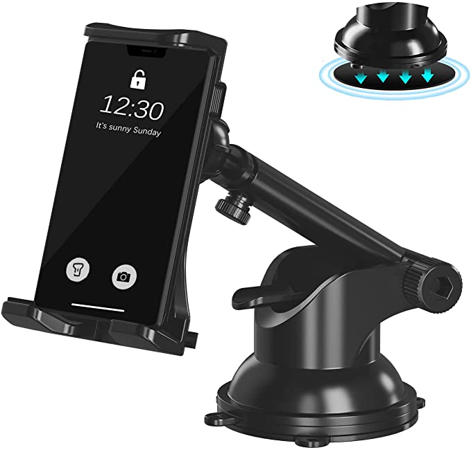 Photo 1 of CALANA Car Phone Holder Mount, Universal Hands Free Phone Mount for Dashboard, Strong Suction Anti-Shake Phone Holder for Mobile All Phones and Tablets.
