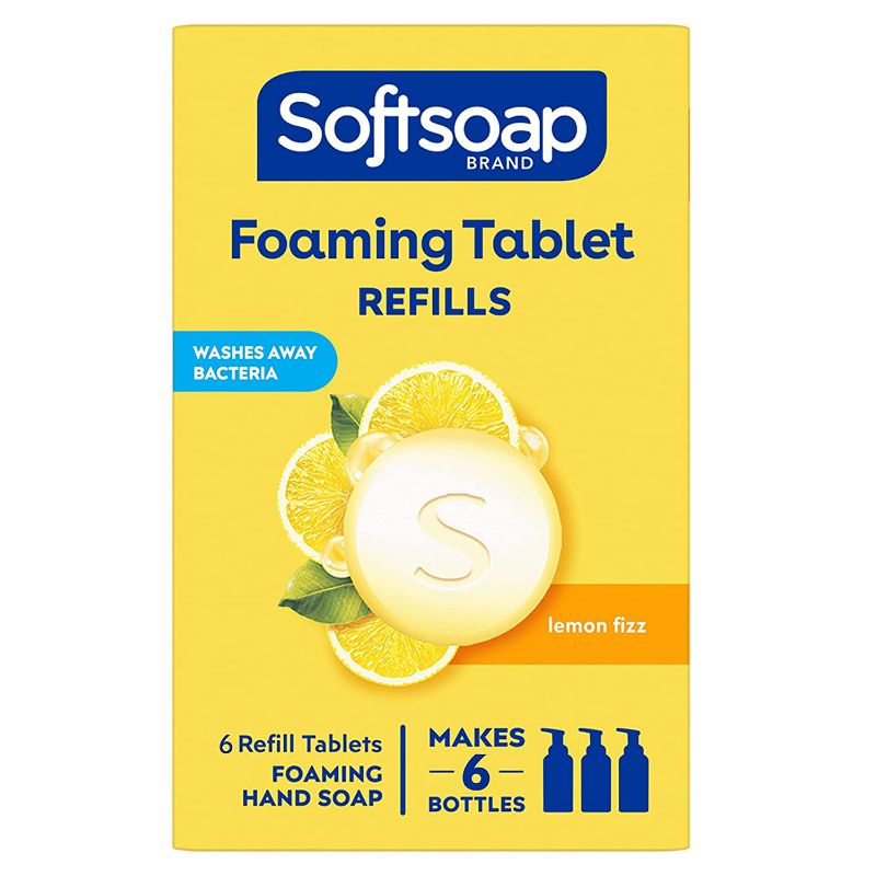 Photo 1 of Softsoap Foaming Hand Soap Tablets, Refill Tablets, Lemon Fizz, 6 Count (Pack of 1)
