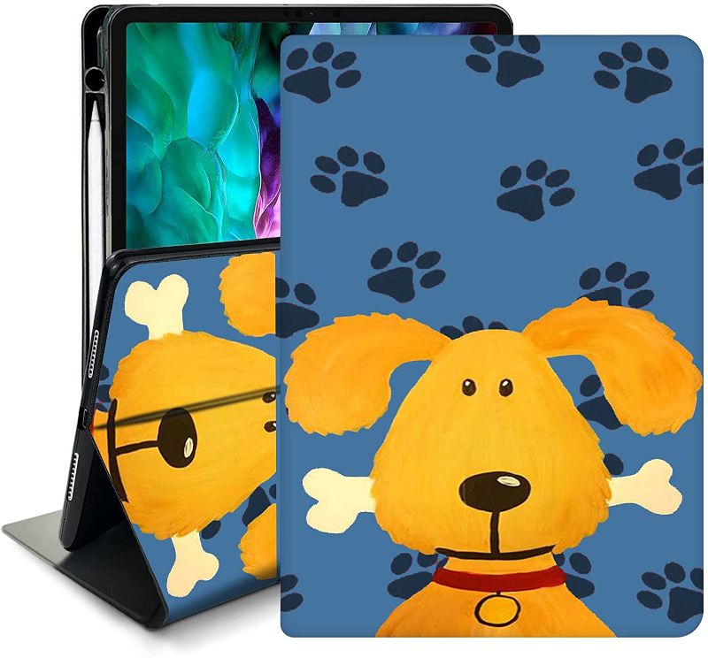 Photo 1 of Ademen Case for 2020 iPad Pro 12.9 inch 4th Generation & 2018 3rd Gen with Pencil Holder Slim Smart Stand Hard Back Shell Protective Cover Case for 2020 iPad Pro 12.9,Auto Sleep/Wake Cover (Cute Dog)
