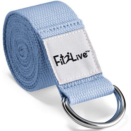 Photo 2 of 2PC LOT, Fit2Live Anti-Slip Hip Resistance Band for Thigh Toning and Leg Exercise - Workout Equipment for Home Gym, Strength Training, and Weightlifting, Fit2Live Yoga Strap with Adjustable D Ring - Aids Pose Expression, Provides Support and Reduces Strai