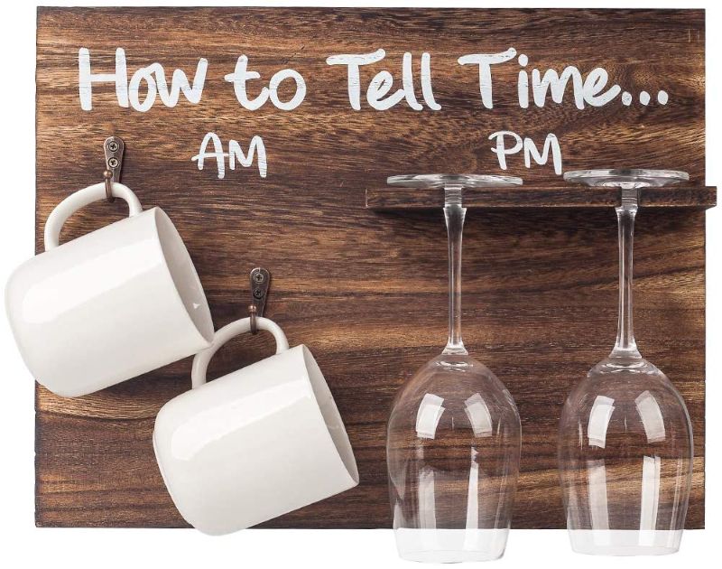 Photo 1 of BARGIFTS How to tell time, the coffee cup wall rack and wine glass holder
