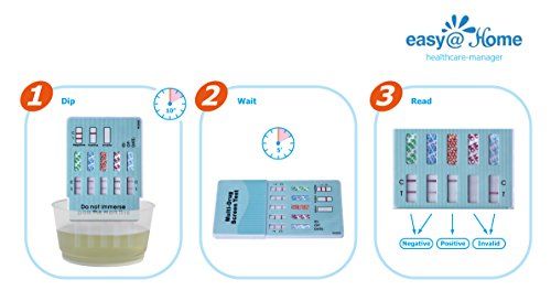 Photo 1 of 15 Pack - Easy@Home 5 Panel Instant Test Kit - Testing THC, COC, OPI 2000, BZO, MET/mAMP - Urine Dip Testing - #EDOAP-654
