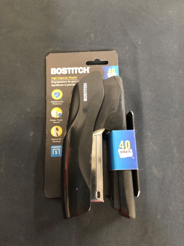 Photo 2 of Bostitch Office Heavy Duty 40 Sheet Stapler, Full-Strip, Black (B275R-BLK)
