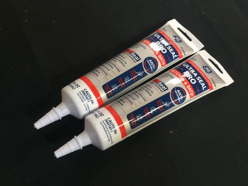 Photo 1 of 2 pack Ge Ultra Seal Pro 5.5 Oz. Clear Siliconized Acrylic Latex Kitchen & Bath Caulk
