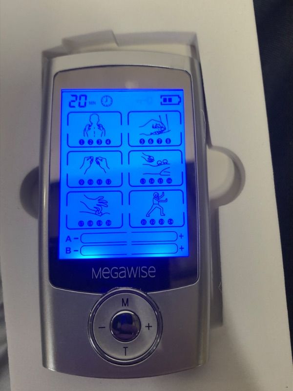 Photo 2 of MegaWise 48 Modes?24 * 2?with 10 Premium Pads EMS TENS Unit, Muscle Stimulator for Back Pain Relief Therapy,Dual Chanel for Home use, Gift for Mum and dad
