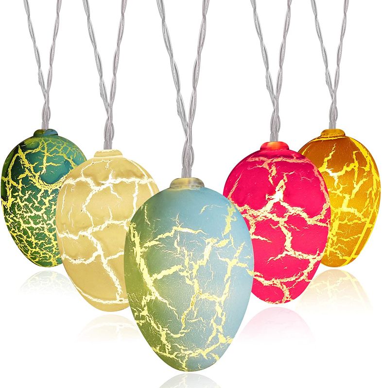 Photo 1 of N+A 10Ft 20Lights Easter Egg String Lights Easter Decorations, Easter Lights Battery Powered Easter Egg Fairy Lights Easter Decor for Easter Tree Wreath Indoor Outdoor Decoration(Warm White) -- 2 Pack