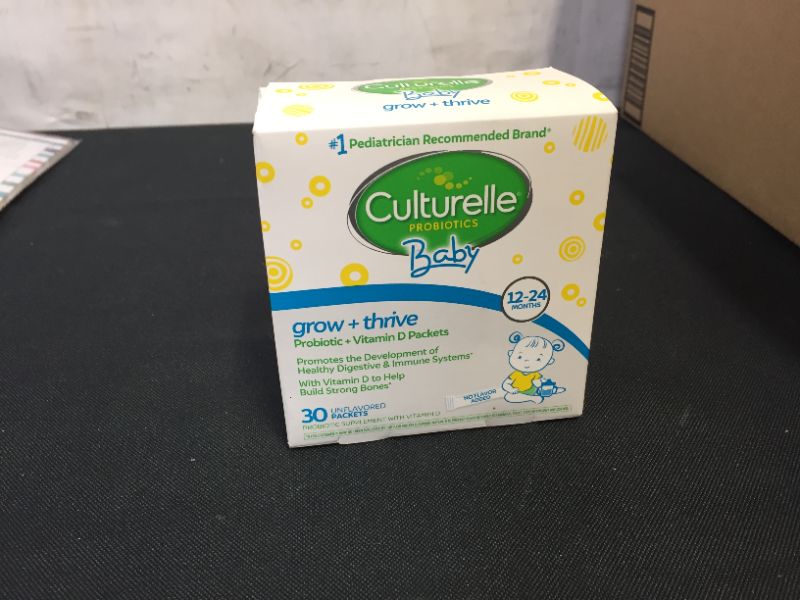 Photo 2 of Culturelle Baby Grow + Thrive Probiotics + Vitamin D Packets, Helps Promote a Healthy Immune System & Digestive System in Babies, Infants & Kids Ages 1+*, Gluten Free & Non-GMO, 30 Count -- Best Before JUN 2022