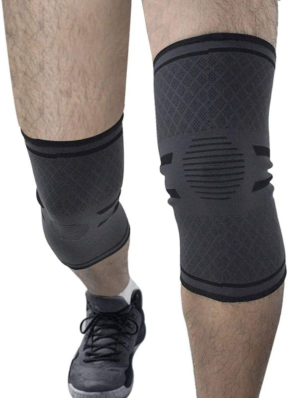 Photo 1 of Refial Knee Braces, 3D High Elastic Knee Sleeves Sports Knee Pads Outdoor Cycling Running Hiking Basketball Padding Legs Protection for Squat sz L 
