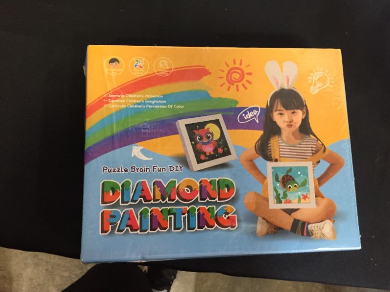 Photo 2 of Diamond Painting Kit for Kids, Easy to DIY Diamond Painting Arts and Crafts Full Drill Painting by Number Kits for Kids and Beginner 1 Pack(6x6inches)
