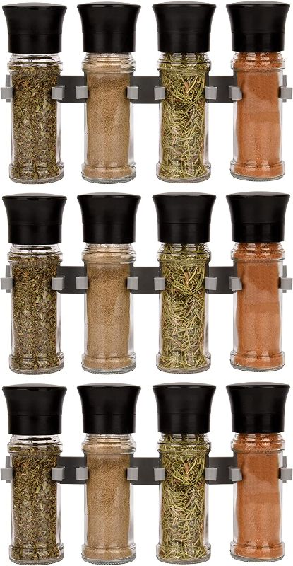 Photo 1 of Discover Kozina Plastic Spice Rack, Non Slip, Holds Glass and Heavy Jars, All Plastic, Set of 3 hold up to 12 Spices
