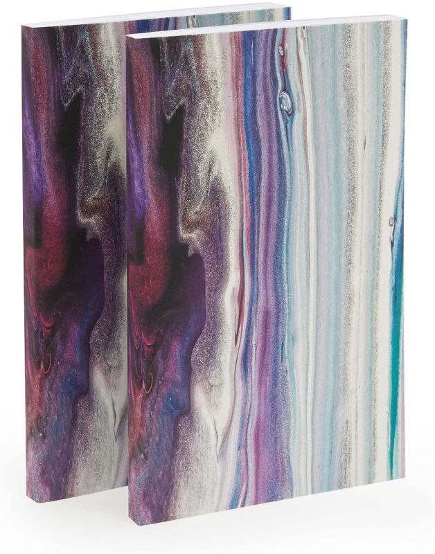 Photo 1 of Marble Soft Cover Journals, Lined Pages, 80 Sheets Each (5.25 x 8.25 In, 2 Pack)
