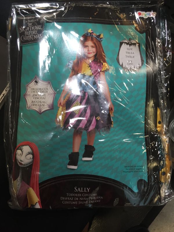Photo 2 of Nightmare Before Christmas Classic Sally Toddler Costume -Size S (2T)
