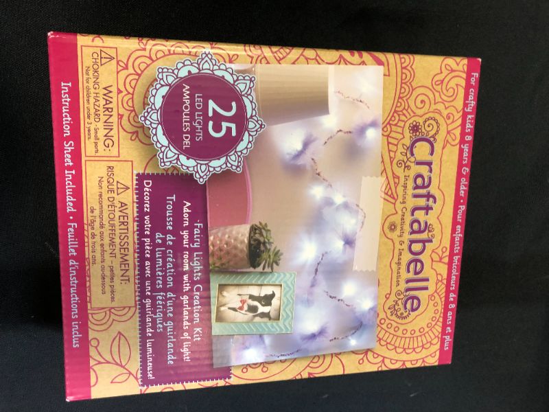Photo 1 of Craftabelle – Fairy Lights Creation Kit – DIY Twinkle Lights for Bedroom – 7pc String Light Set with Accessories – DIY Arts & Crafts for Kids