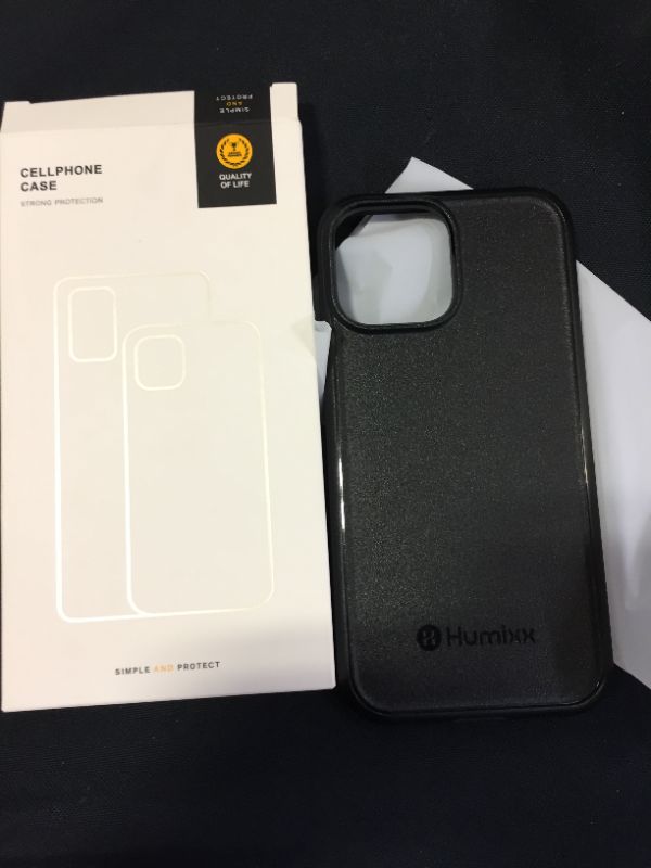 Photo 1 of Humixx iPhone 13 Pro Max Case Heavy Duty [Military Grade Drop Tested][Anti-Scratch] Dust-Proof Hard Back with Non-Slip TPU Bumper, Shockproof Protective Slim Thin iPhone 13 Pro Max Case 6.7", Black